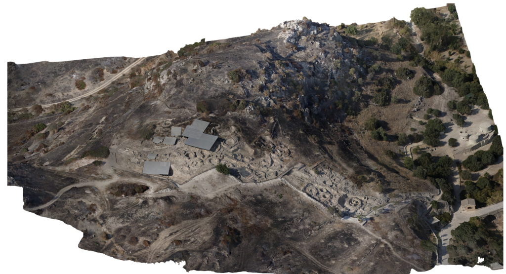 Aerial view of Choirokoitia site, Cyprus